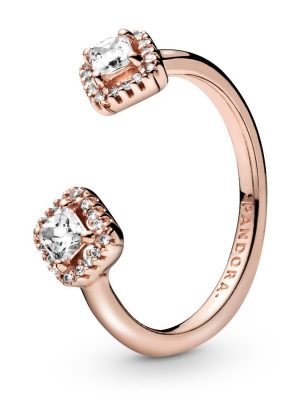 Pandora Ring - Funkelndes Quadrat - 188506C01 Metall, Zirkonia roségold