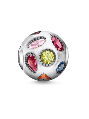 Thomas Sabo Beads - Karma Beads - Farbige Steine - K0318-318-7 925 Silber, Glas, Synthetischer Korund, Zirkonia silber