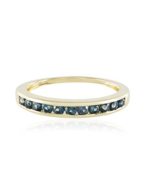 Blauer Saphir-Goldring