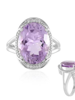 Lavendel-Amethyst-Silberring