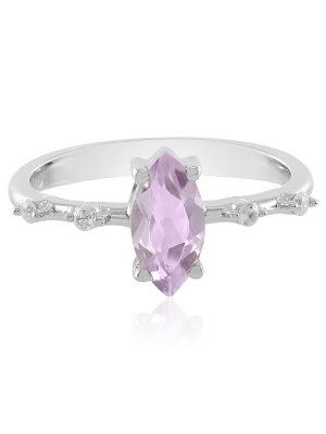 Lavendel-Amethyst-Silberring