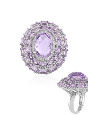 Lavendel-Amethyst-Silberring