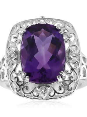 Marokkanischer Amethyst-Silberring