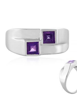 Marokkanischer Amethyst-Silberring