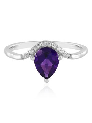 Sibirischer Amethyst-Silberring