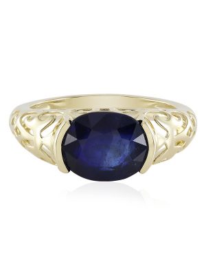 Blauer Madagaskar-Saphir-Goldring