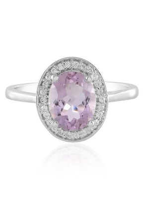 Lavendel-Amethyst-Silberring