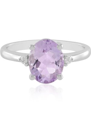 Lavendel-Amethyst-Silberring