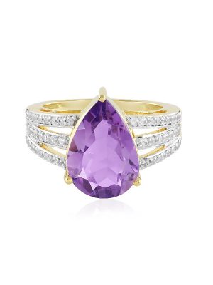 Lavendel-Amethyst-Silberring