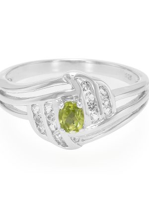 Mandschurischer Peridot-Silberring