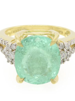 Nigerianischer Paraiba-Turmalin-Goldring (AMAYANI)