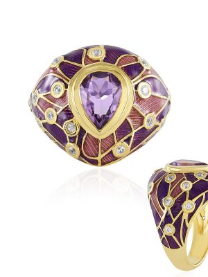 Lavendel-Amethyst-Silberring