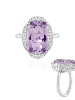 Lavendel-Amethyst-Silberring