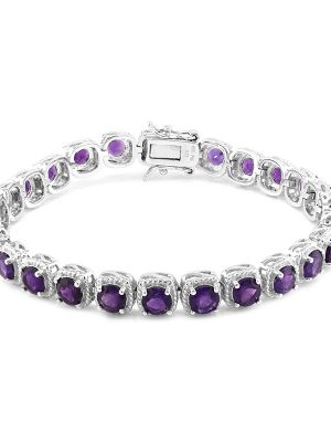 Sambia-Amethyst-Silberarmband