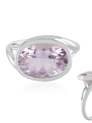 Lavendel-Amethyst-Silberring