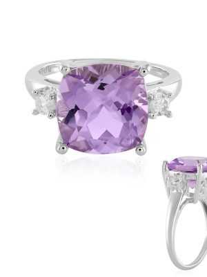 Lavendel-Amethyst-Silberring