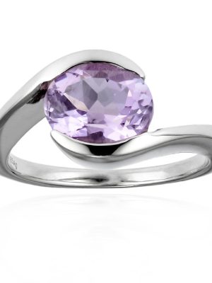 Lavendel-Amethyst-Silberring