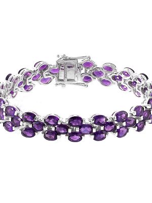 Sambia-Amethyst-Silberarmband